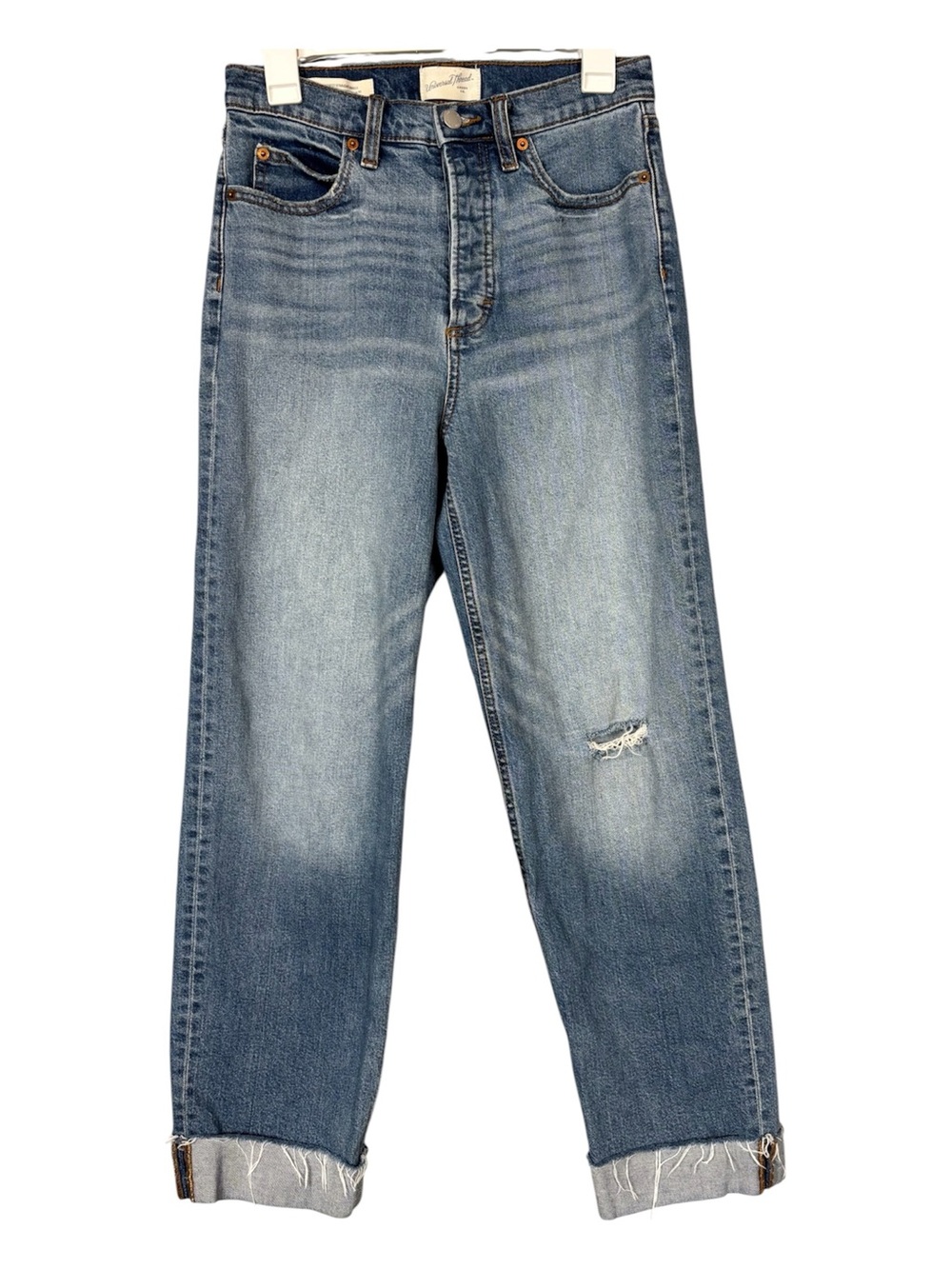 Universal Thread Highest Straight Ankle Dark Wash Cuffed Jeans